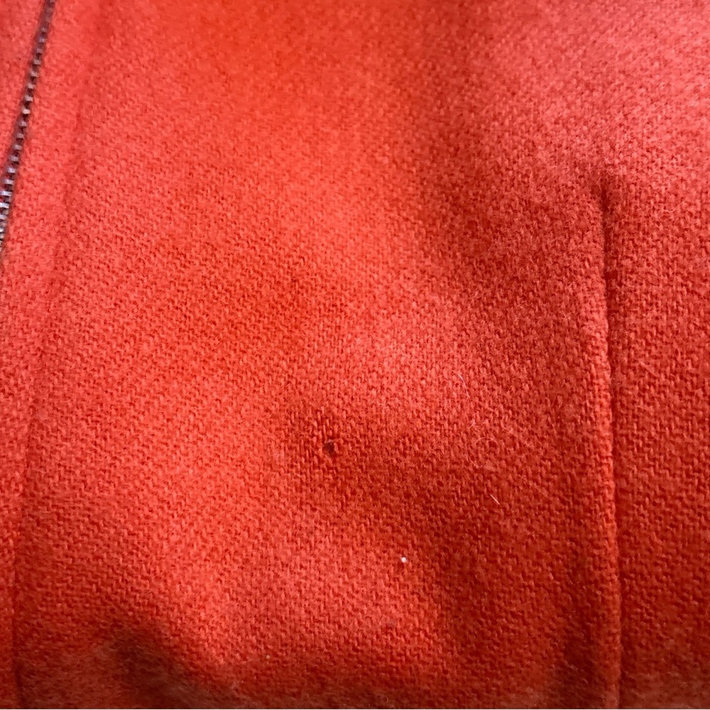 VTG International Scene Orange‎ Wool Blend Pea Coat  Lined Women’s SZ 11/12 - Picture 15 of 15